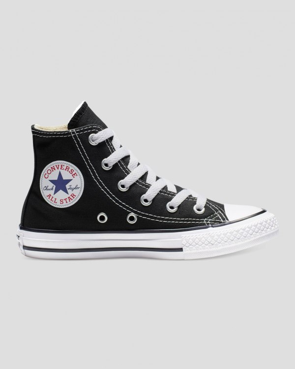 Converse Chuck Taylor All Star Sort Sko Danmark - Converse Høje Sneakers Børn - 82097KIXY